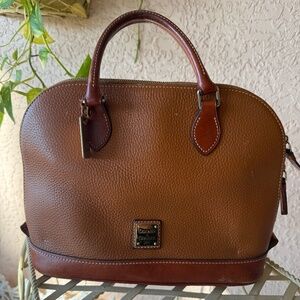 Dooney & Bourke Pebble Grain Zip Zip Satchel - Caramel Top Handle